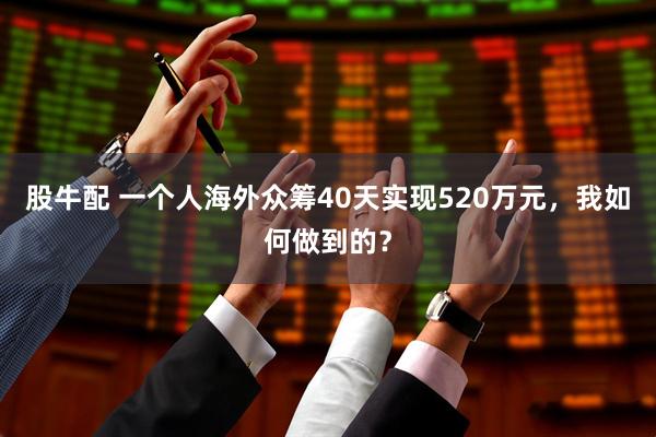 股牛配 一个人海外众筹40天实现520万元，我如何做到的？